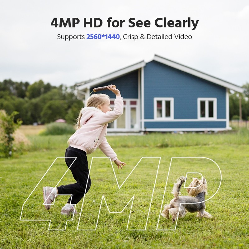 ANNKE 4MP WIFI Solar Battery PT Color Security Camera System 2-Way Talk W/64GB gallery
