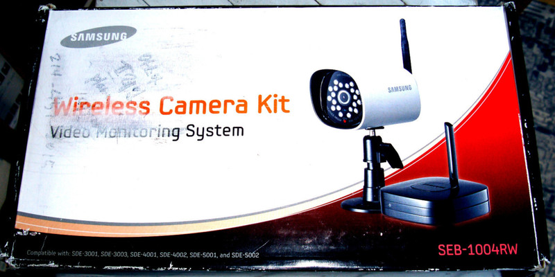 Samsung Wireless Camera Kit Video Monitoring System SEB-1004RW Security w/ Audio