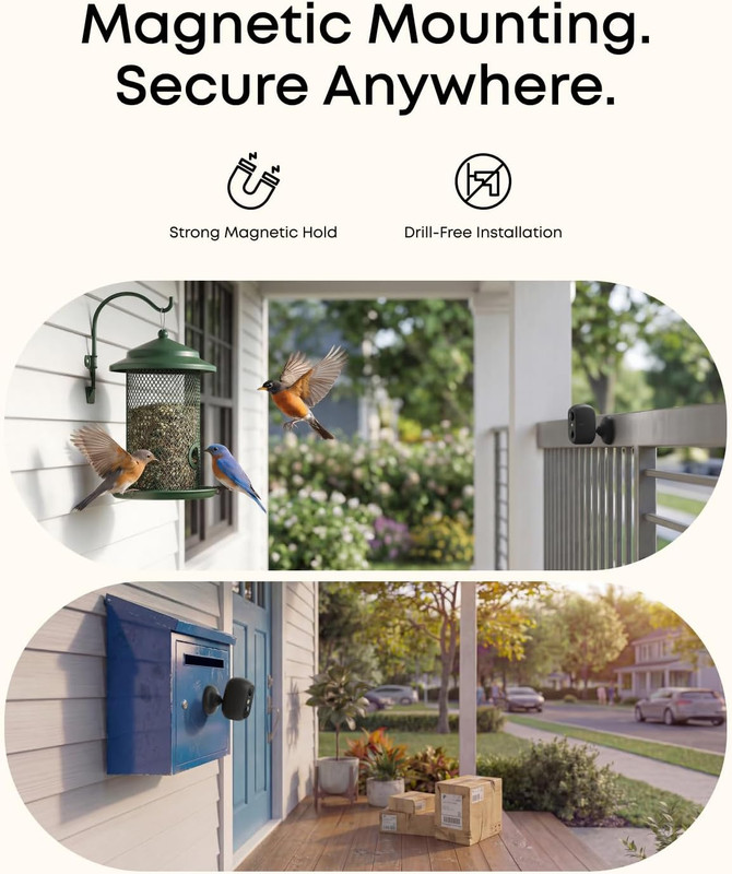 Security cam C35 2-Cam Kit, Wireless Security Indoor/Outdoor Camera, Magnetic Mo gallery
