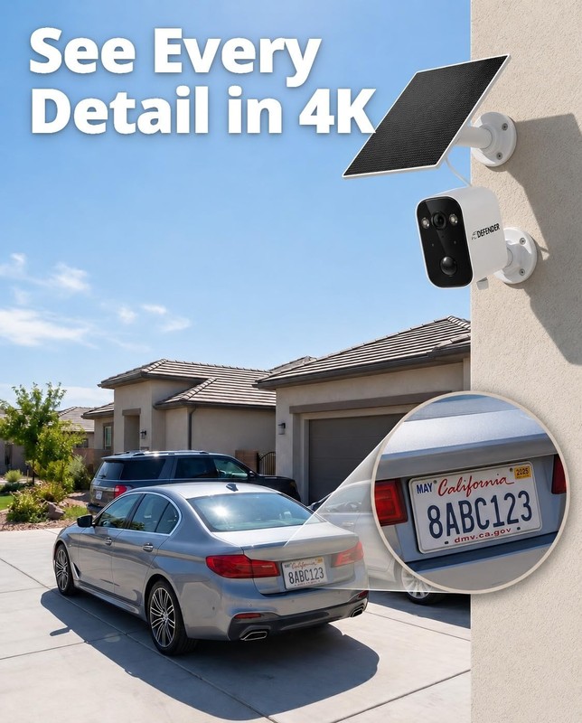 AI 4K Solar Powered Everwatch Battery Wireless Security Camera, AI Detection,... gallery