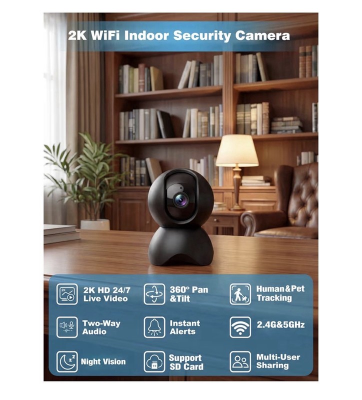 New In Box YYSY Smart Security Camera Black Full HD Camera Motion Detection 24/7 gallery