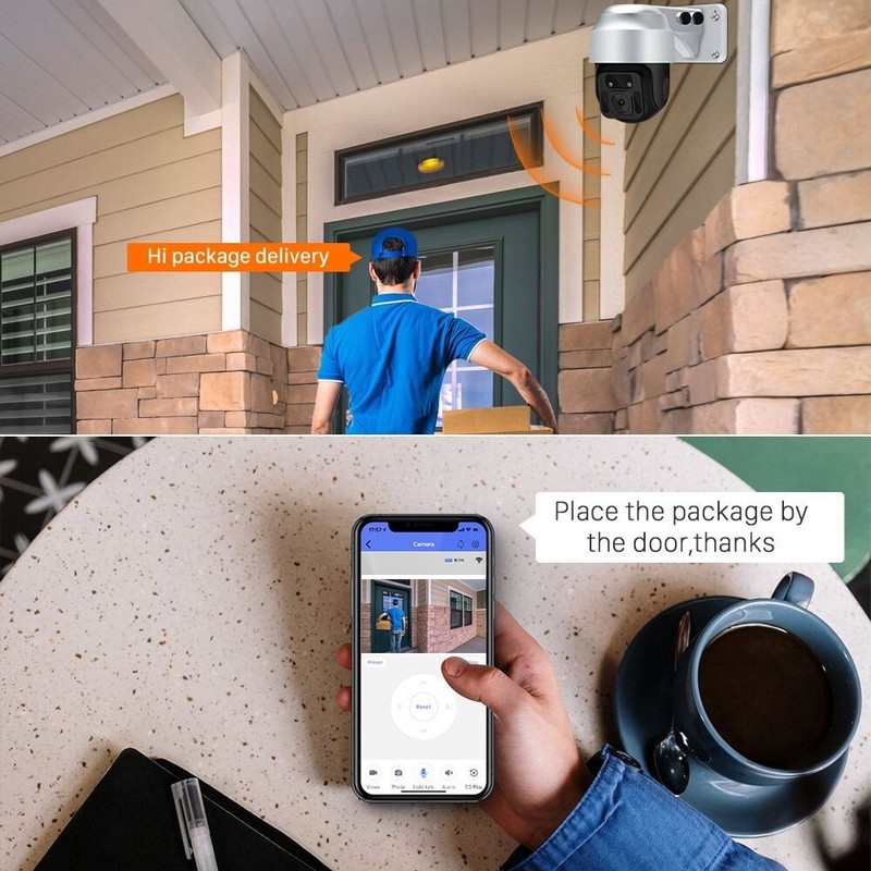 2MP Wifi PTZ Camera Outdoor 1080P Solar Power Battery IP CCTV Wireless SmartCam gallery