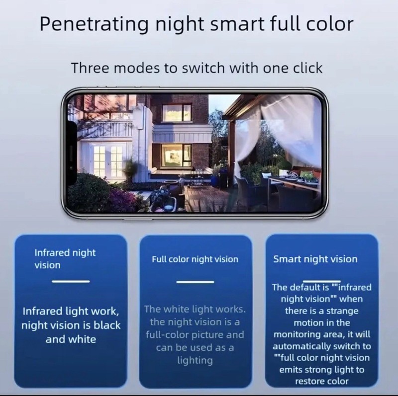 3MP Wireless Solar Security Camera, Color Night Vision, Spotlight gallery