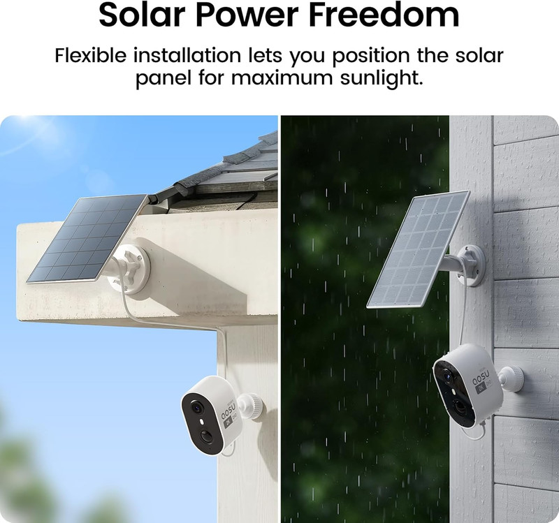 Wireless Solar Security Camera System - 4-Cam Kit, 2K HD, AI Detection gallery