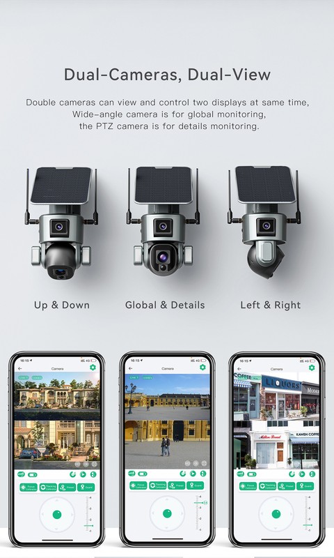 4G UHD Solar Camera with Battery 4MP 10XZoom Separable install WiFi Security Cam gallery