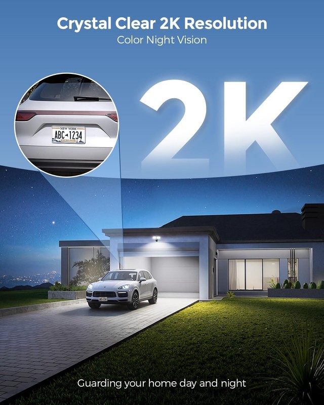 Onforu 2K Hardwired Floodlight Camera, 3500LM Motion Activated ,Works with Alexa gallery