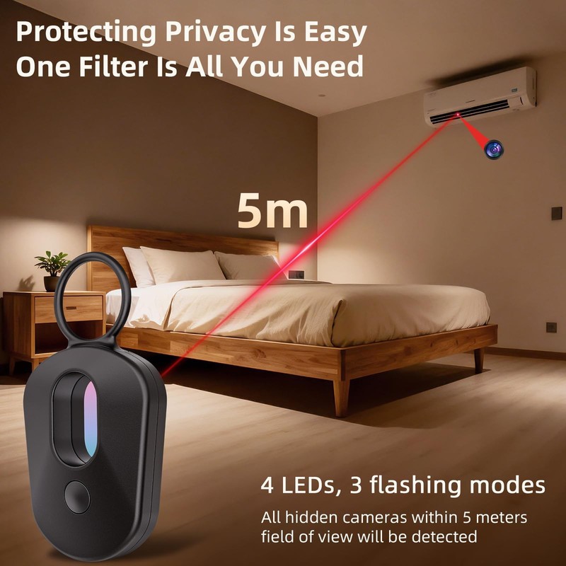 Upgraded Hidden Camera Detector Anti Spy Device Finder Scanner Pen Black gallery