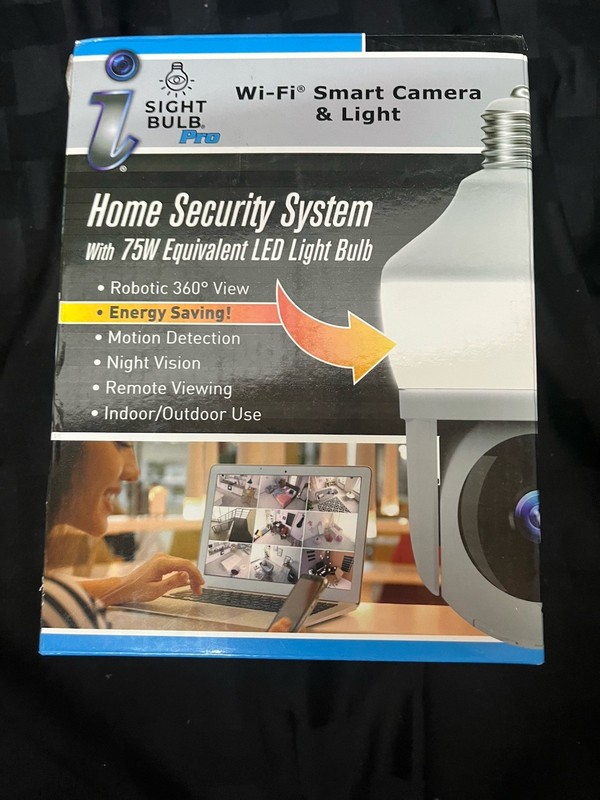 New Sight Bulb WiFi Smart Camera & Light Pro, 75W Equivalent LED Light Open Box gallery