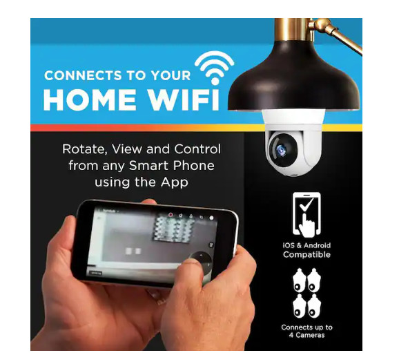 Sight Bulb Pro Wi-Fi Smart Security Camera & LED Light 360 View FHD 3MP gallery