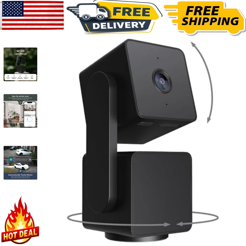 360° Pan/Tilt/Zoom Smart Security Camera with Color Night Vision – 1080P HD