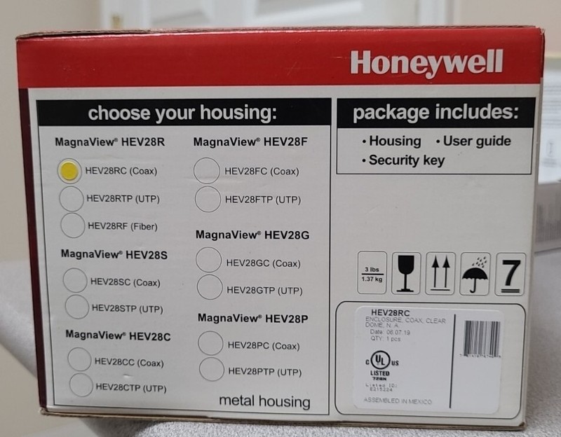 Honeywell Modular Camera (Coax ), Enclosure, Dome, Clear, HEV28RC gallery