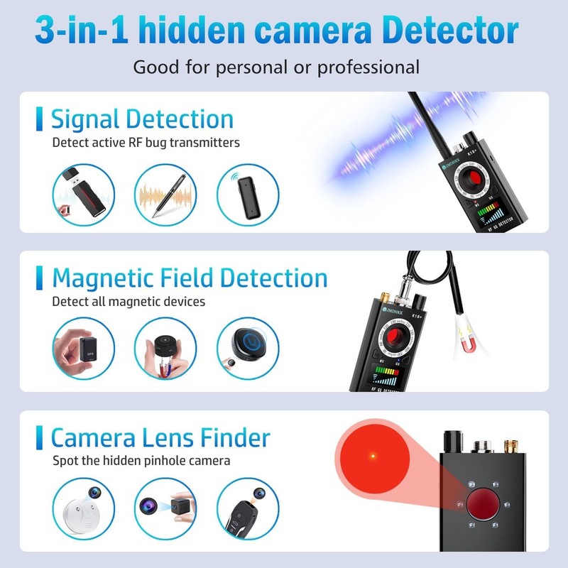 detectors,Bug detectors,Portable Signal Detector, Finder for Listening Device... gallery