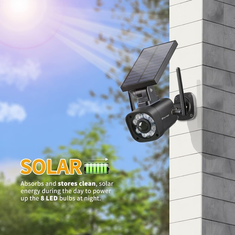Solar Powered Fake Security Camera SL669 Dummy CCTV Flashing Light gallery