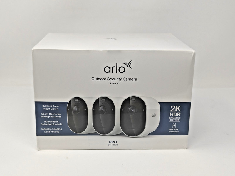 Arlo Pro Security Camera 2K HDR, 6th Gen, 2025