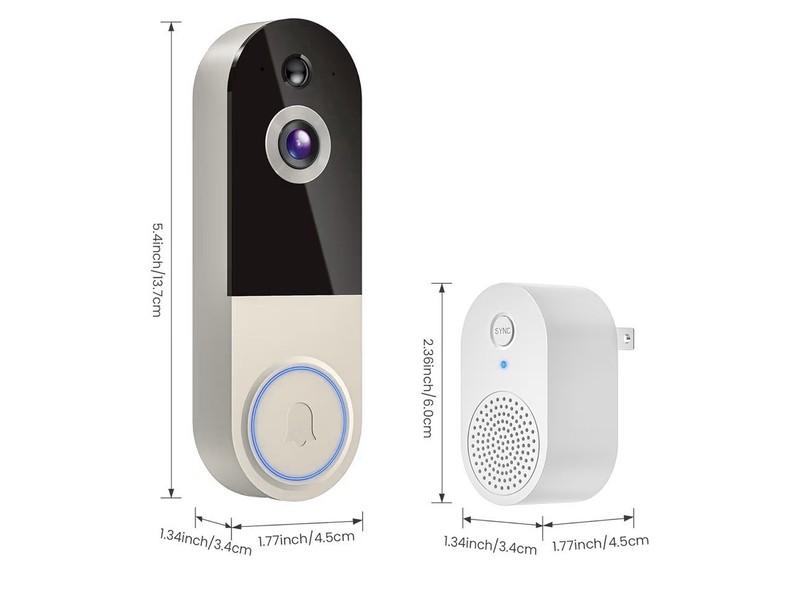 1080P Wireless Video Doorbell Camera 2-Way Audio Night Vision 2.4GHz WiFi gallery