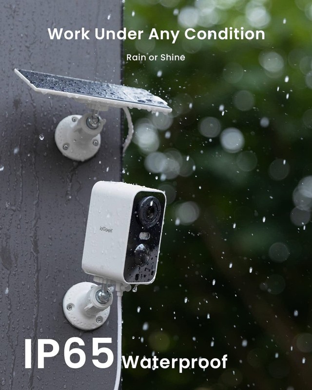 ieGeek 2K Outdoor Solar Security Camera Wireless Battery Powered CCTV IR System gallery