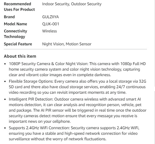 1080P HD Home WiFi Security Camera Night Vision,PIR Human Detection, Waterproof gallery
