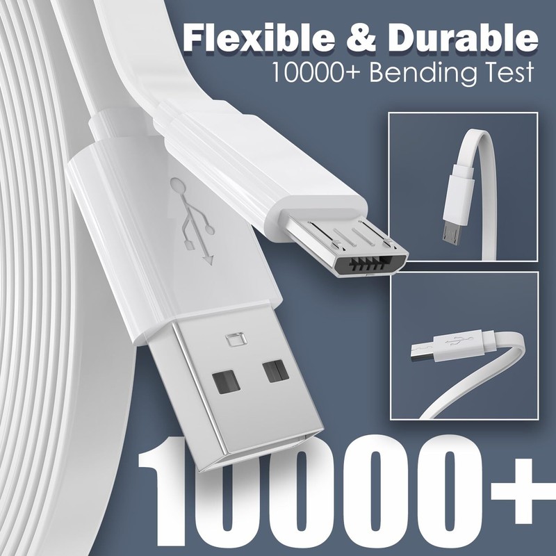 2 Pack 30FT Flat Power Extension Cable for WyzeCam, YI Camera NestCam Blink W... gallery