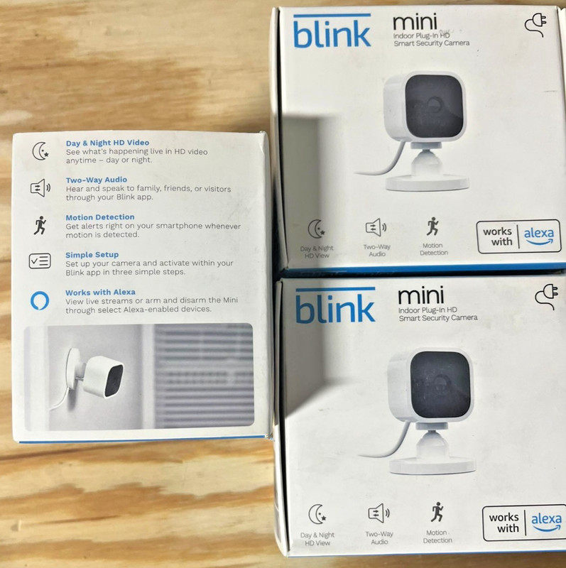 Blink Mini Indoor Plug-In Live HD Smart Security Camera - 3 cameras - gallery