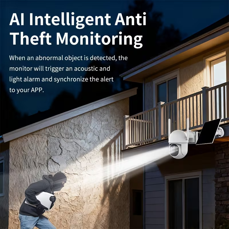 2-Pack Waterproof Outdoor HD Security Cameras IP54-Rated, Solar-Powered, WiFi gallery