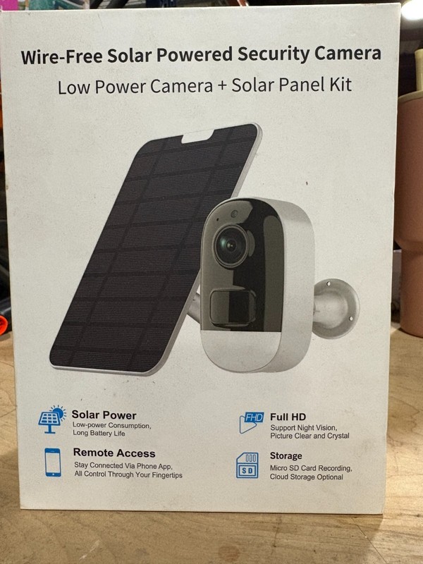 wire-free solar powered security camera