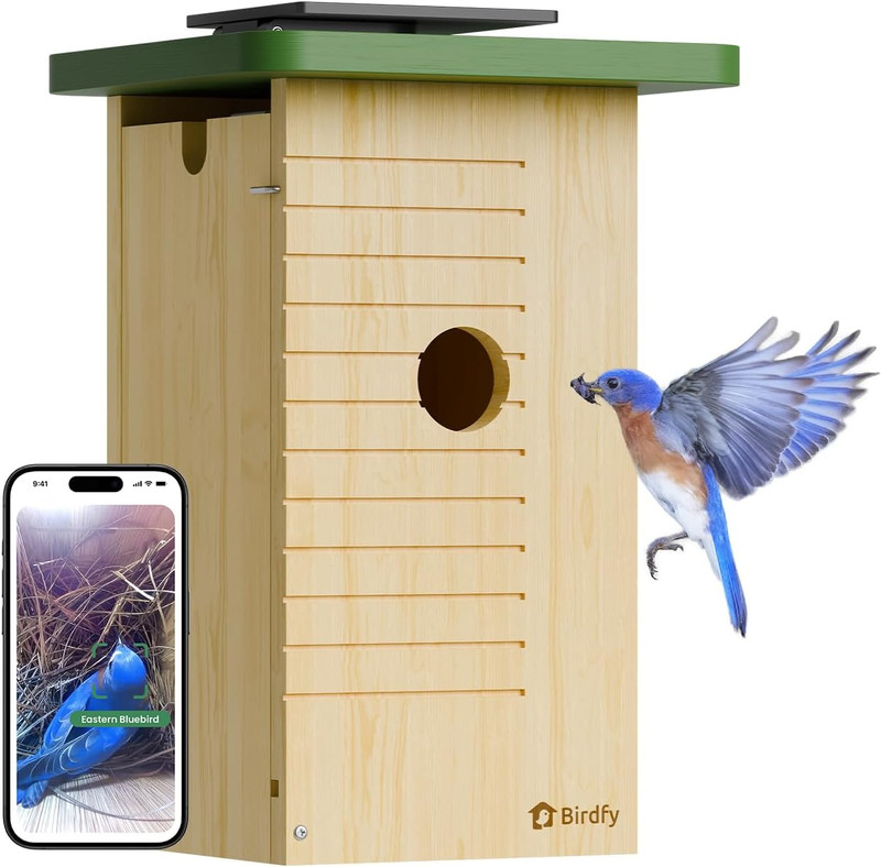 Smart Solar Bird House with 1080HD Camera & Night Vision - Ideal Gift!