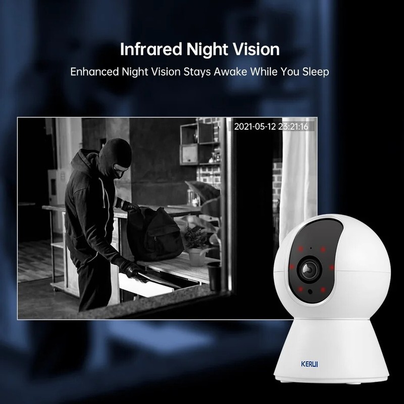 KERUI Smart 4K 5MP Mini IP Camera Wireless Indoor Surveillance with AI Tracking gallery