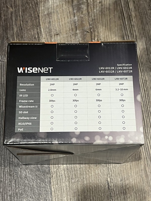 HANWHA WISENET LNV-6012R 2 Megapixel Dome Camera 2.8mm Lens NEW (6BLU79) gallery