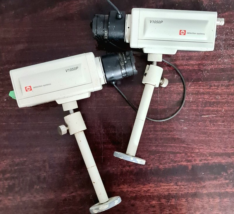 Detection Systems B&W CCD Cameras X2 , In Great Condition, Untested .