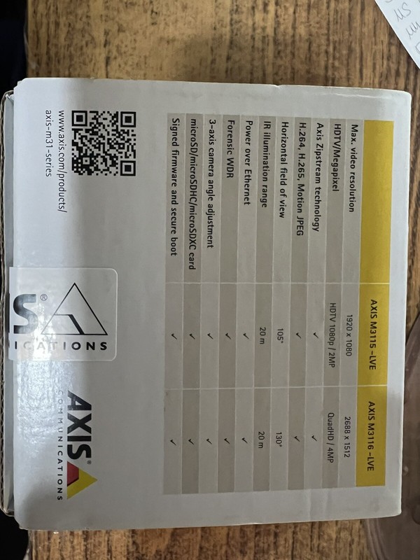 NEW AXIS M3106-LVE MK-II 01037-001 4MP Outdoor Network Camera M31-Series MKII gallery