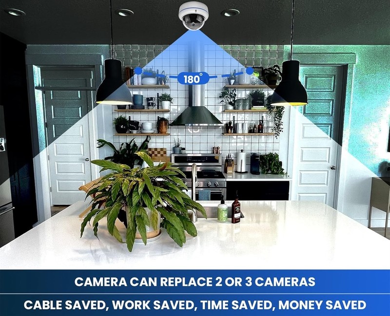 HD 1080P 2MP 180 Degree Surveillance Security Camera Wired Coax Fisheye 1.7mm... gallery