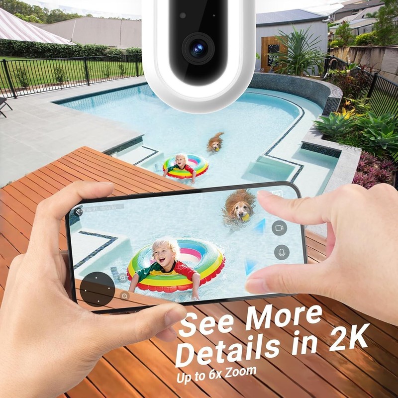 2Pack 2K Solar Security Camera Wireless Outdoor Spotlight Color Night Vision gallery