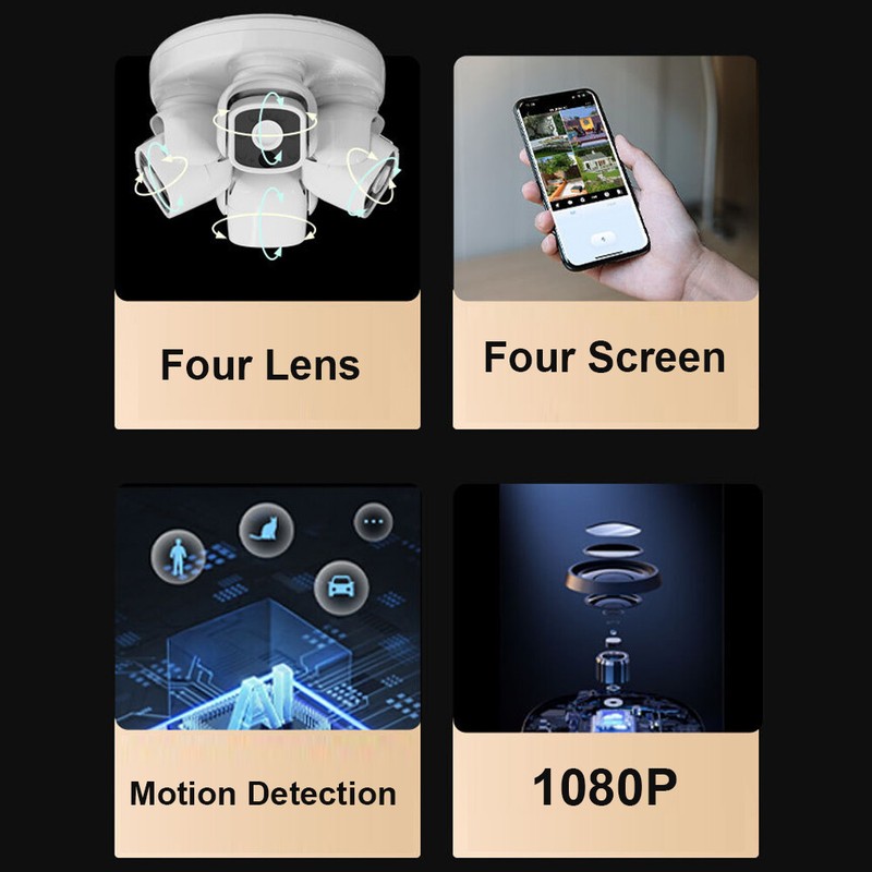PTZ Lens WiFi Outdoor Security Camera Night Vision Human Tracking Surveillance gallery