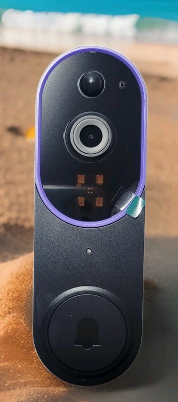 Smart 2.4GHz Wi-Fi Doorbell Camera Wide Angle Lens Purple/Black NEW