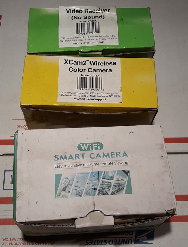 3 pc. Lot, X10 Powerhouse Receiver #VR36A, Camera #XX16A & Amazon Camera #YCC365