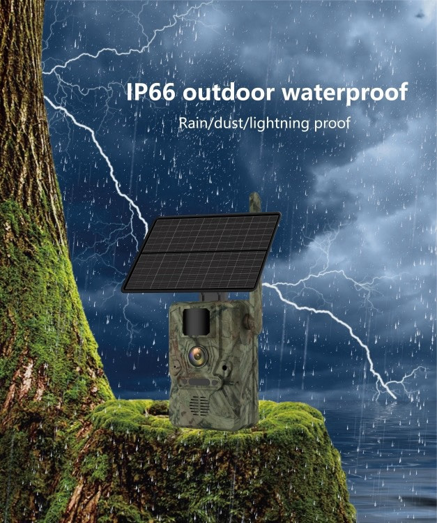 4G SOLAR GPS Hunting Security 3MP TRAIL Camera, AI 25m Detection,2-Way Audio,App gallery