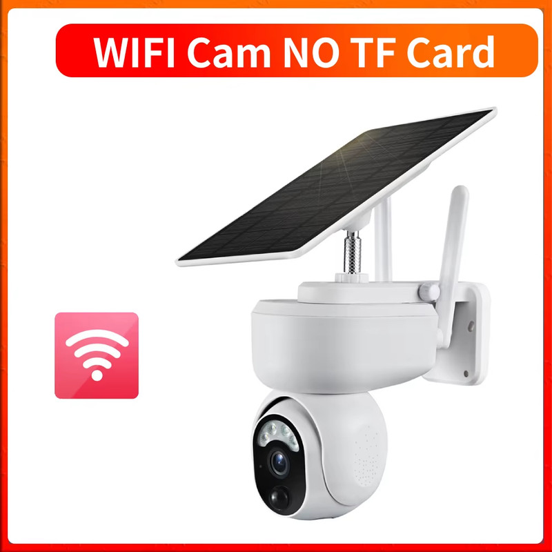 4MP 4G/WiFi Solar Cameras 2K Outdoor Wireless Surveillance Camera PTZ Color Nigh
