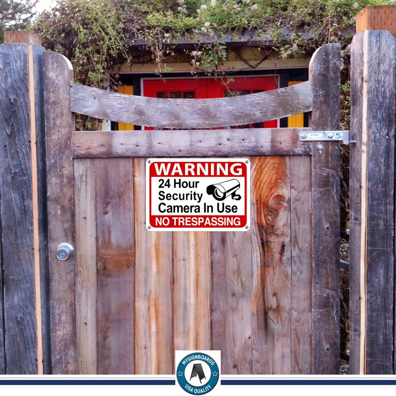 24 Hour Surveillance Signs Home Security Warning Signs No Trespassing cctv sign gallery