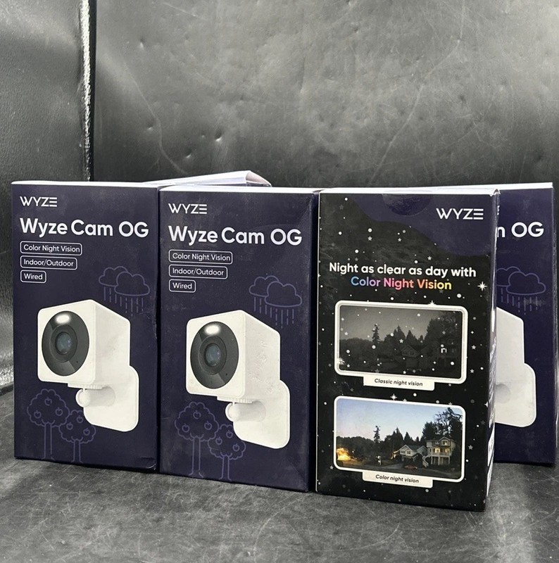LOT / Pack of 6* Wyze Cam OG 1080p HD Smart Security Camera Indoor/Outdoor Wired