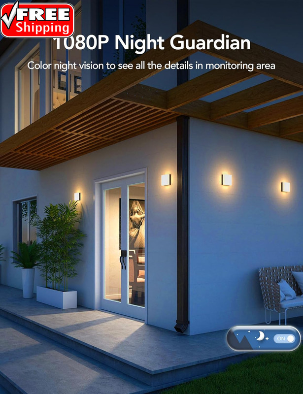 Solar Security Cameras Wireless Outdoor 2.4G Wifi, 360° View, Solar/Battery Powe gallery