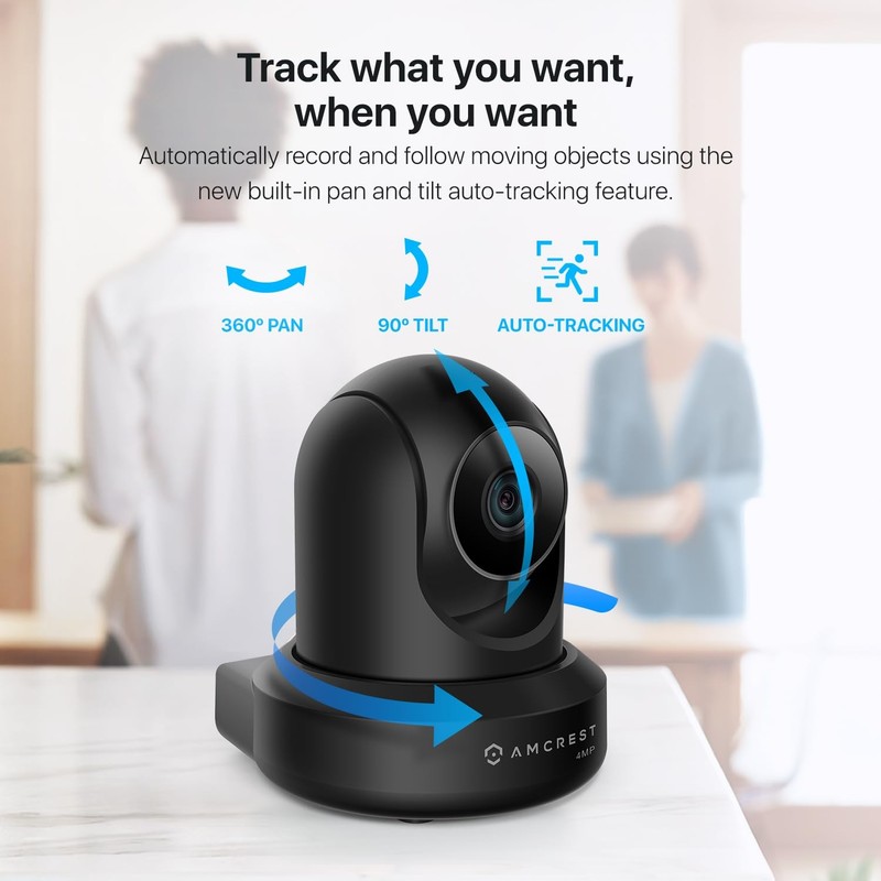 4MP ProHD Indoor WiFi, IP with Pan/Tilt, -Way Audio, Night Vision, Remote Vie... gallery