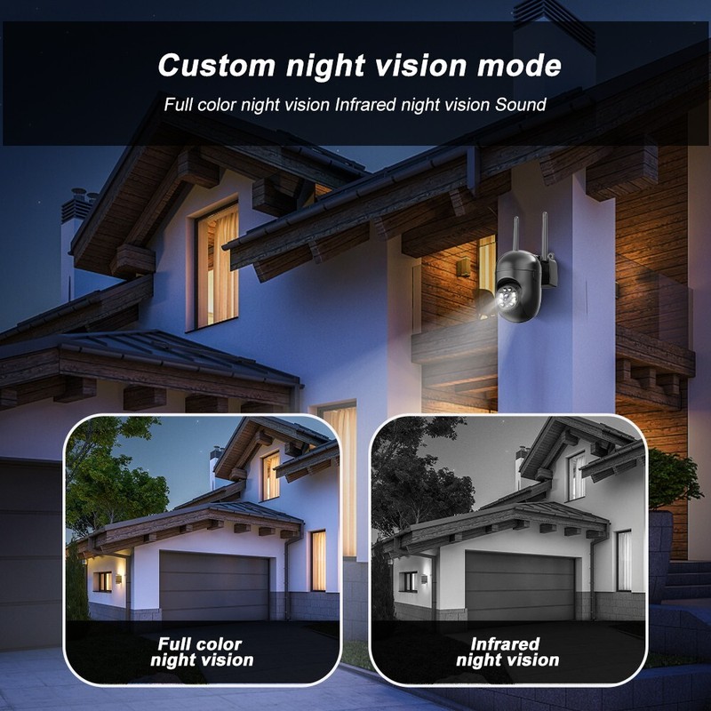 6PCS 5MP Security Camera 360° PTZ WiFi Wireless 2.4G Audio Home Outdoor gallery
