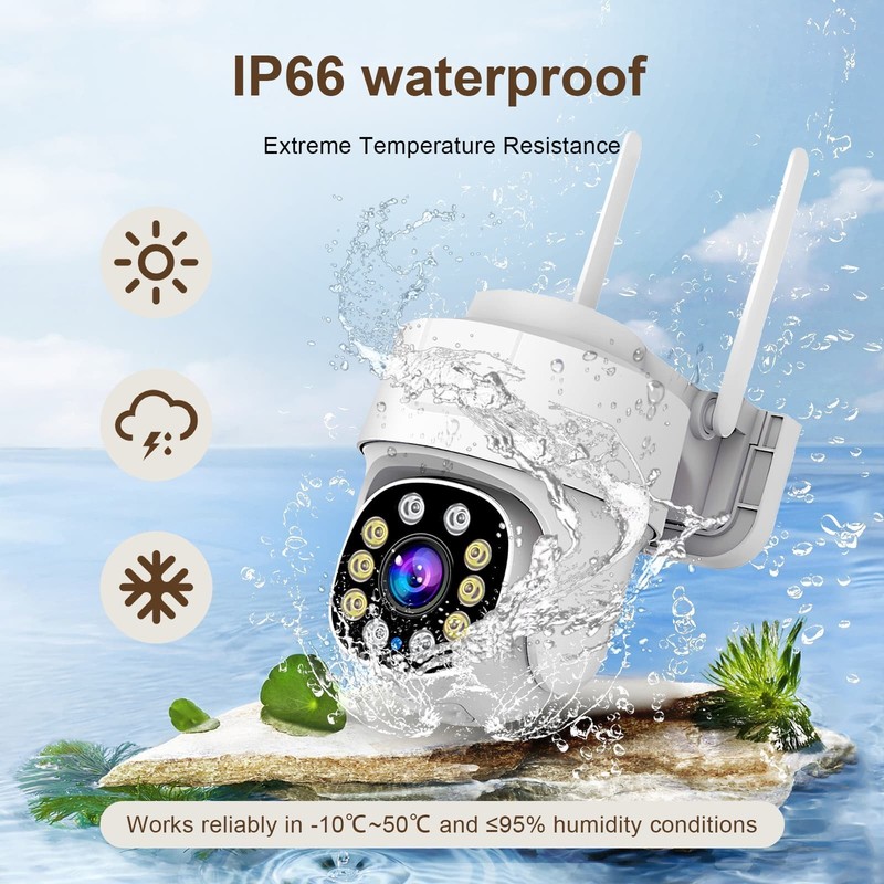 Tuya Smart Wifi Security Camera Outdoor Indoor 3MP PTZ Motion Track CCTV 64GB SD gallery