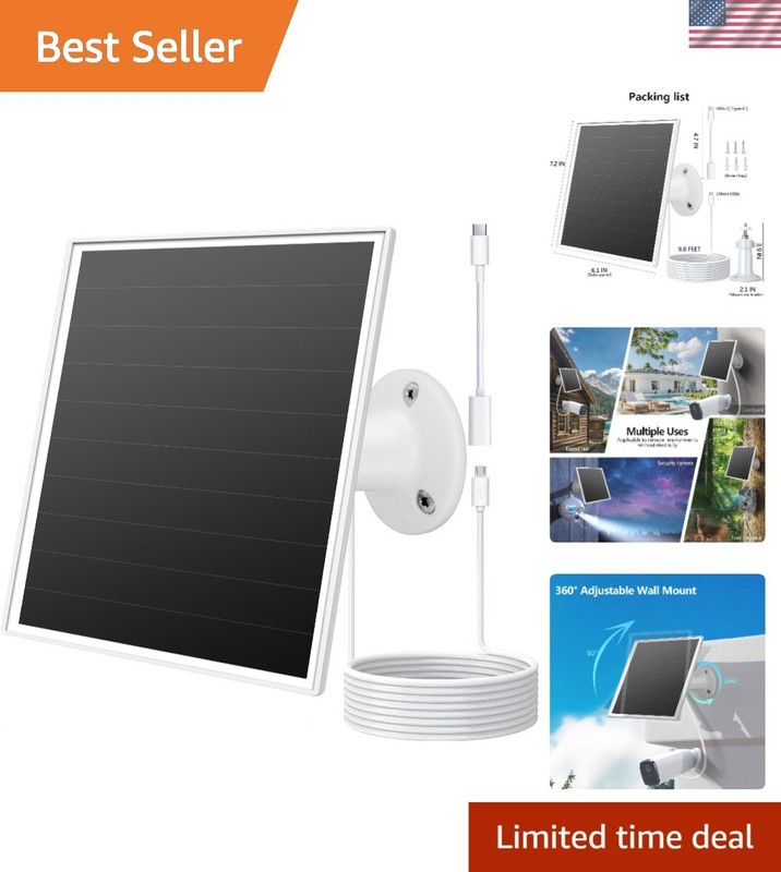 Versatile Solar Panel with 9.8ft Cable for Effortless Outdoor Installation