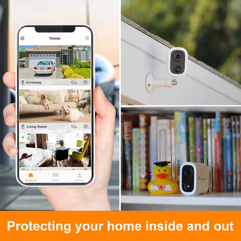S4 Wireless Battery Operated Li-Ion 2K Security Camera with No Monthly Fee Requi gallery