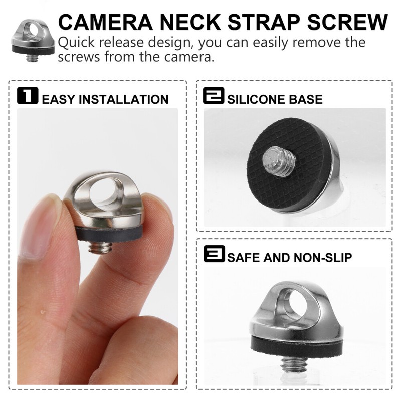 4PCS Camera Neck Strap Screw Holder 1/4 inch Quick Release Strap Fixing Screw gallery
