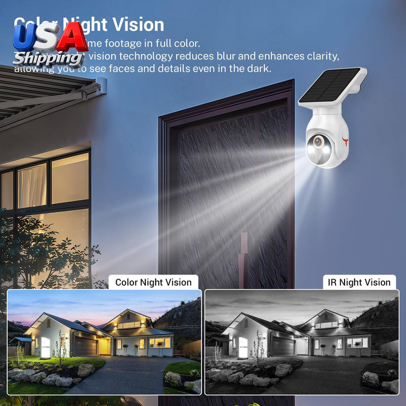 Security Camera Wireless 1080P Solar Panel AI Human Detection 2-Way Audio gallery