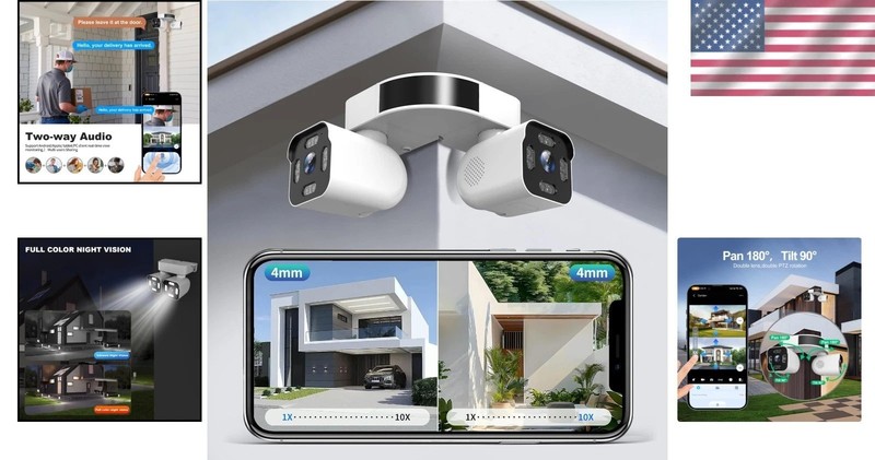 Auto Tracking House Cameras | 2.5K/5MP Dual Lens Outdoor` gallery