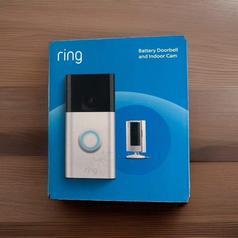 Ring Starter Set With Battery Doorbell And Indoor Camera/ Factory Sealed/ New