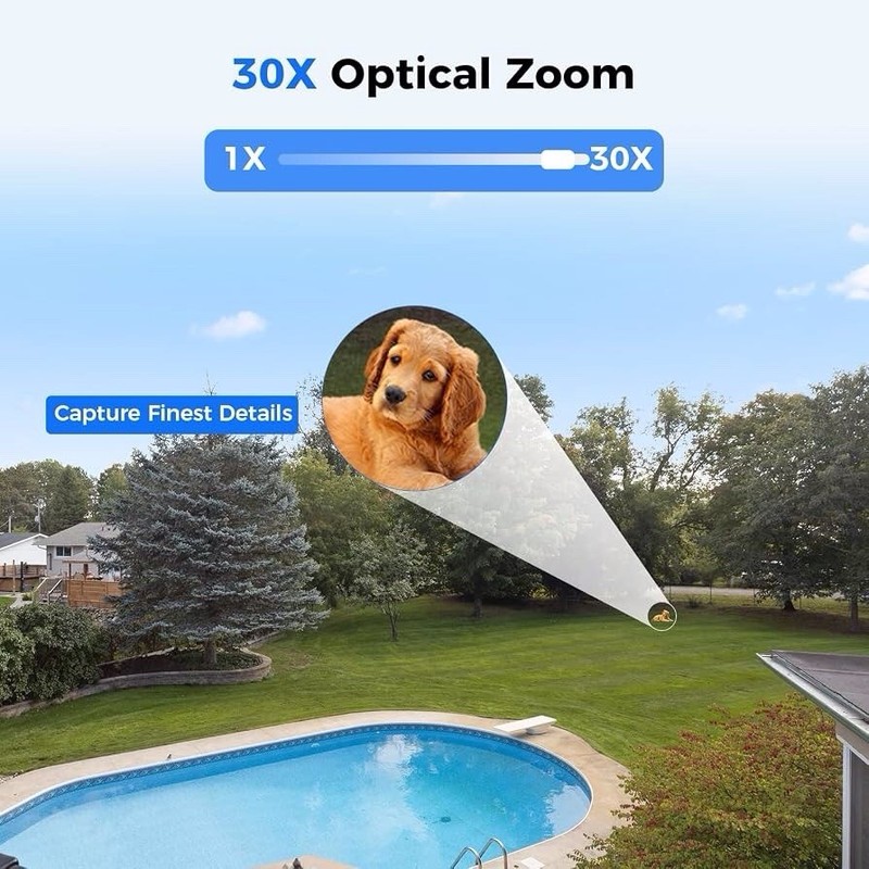 Hiseeu [4K HD + 30X Zoom] 4K PoE PTZ Security Camera, 8MP IP PoE Camera for Home gallery